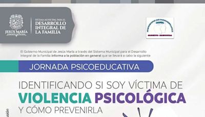 Ofrece Jesús María taller para identificar violencia psicológica