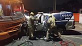 Quatro ficam feridos em acidente entre viatura da GM e ônibus | TNOnline