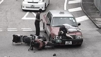 Taxi and motorcycle collide in Wong Tai Sin, one injury reported - Dimsum Daily