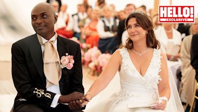 Watch Princess Märtha Louise of Norway and Durek Verrett fight back tears as they exchange vows at wedding