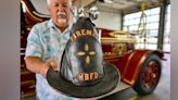 Antique Helmet, Badges Donated to Huntington Beach, CA, Fire Association