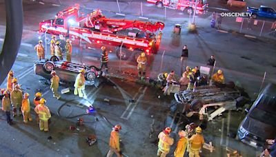 12-year-old girl killed, nine others injured in multi-car crash in South L.A.