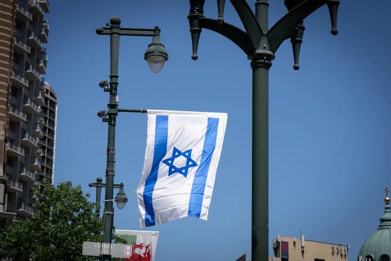 The Israeli flag was vandalized on the Benjamin Franklin Parkway. The city quickly replaced it.