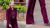 Queen Maxima Goes Burgundy in Pointy Pumps During Visit to Schoenenkwartier Museum