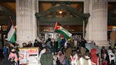 Pro-Palestinian protesters demonstrate inside CUNY Graduate Center in Manhattan