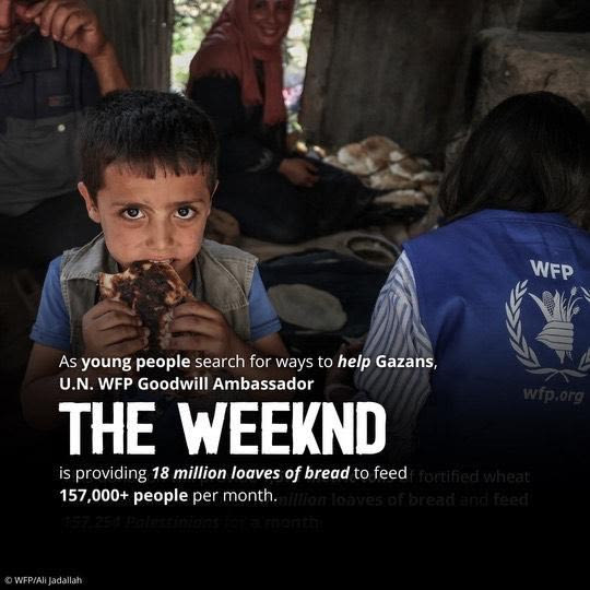 The Source |The Weeknd To Help Provide 18 Million Loaves Of Bread To Families In Gaza