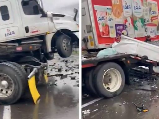 Caos en la Autopista México-Querétaro: hay 30 kilómetros de fila por choque que dejó 3 muertos