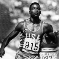 Carl Lewis at the 1984 Los Angeles Olympics where he won four gold medals