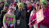 Teachers demonstrate outside First Minister’s residence as part of pay dispute