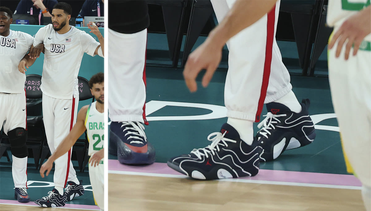 NBA Star Jayson Tatum Debuts His Third Jordan Brand Signature Shoe During the Olympics