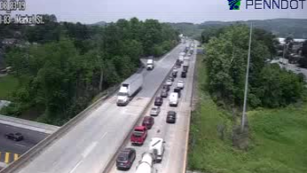 Traffic backed up after multi-vehicle crash on Interstate 83