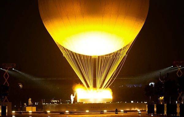 The cauldron at the Paris Olympics looks like a hot-air balloon