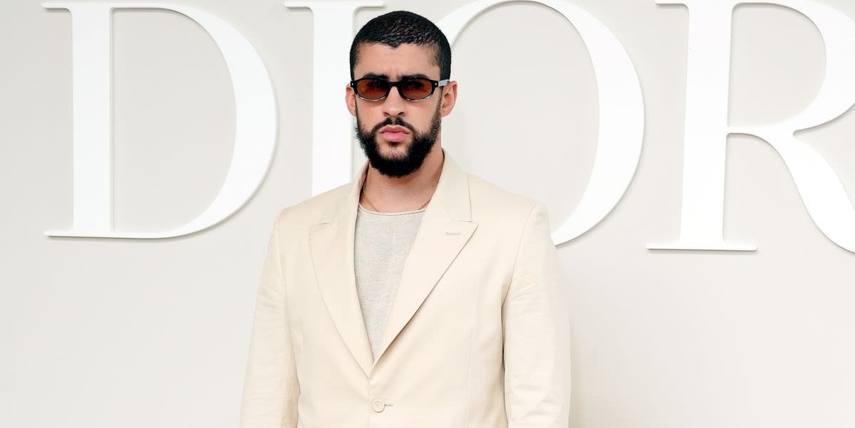 Bad Bunny Goes Minimalist in a Monochromatic Dior Suit