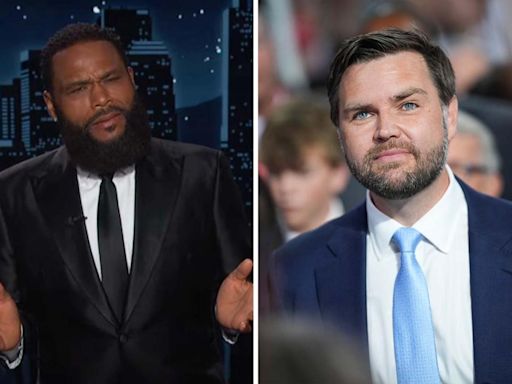 'Jimmy Kimmel Live': Anthony Anderson unearths a "crazy" social media post from J.D. Vance: "What the f*** could that possibly mean?"