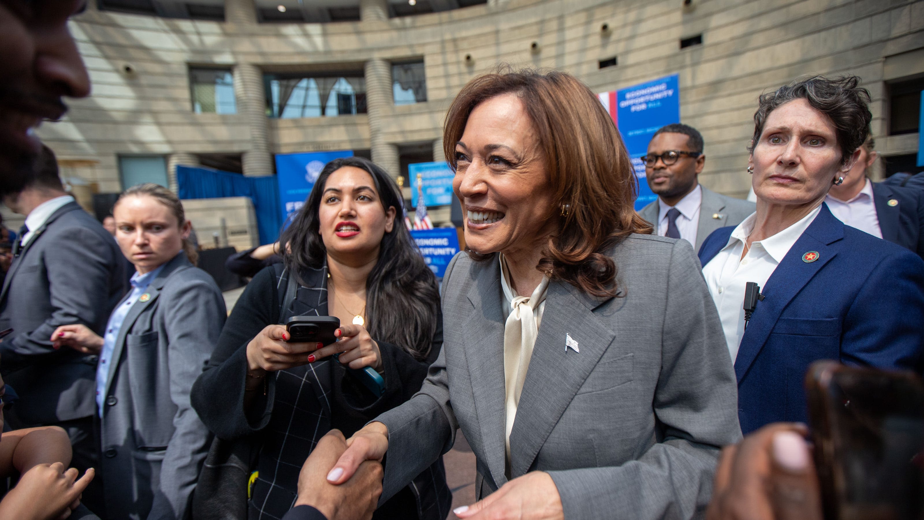 Kamala Harris visits Detroit to tout Biden administration's economic policies