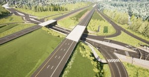 I-90 to SR 18 divergent diamond interchange opening near Snoqualmie