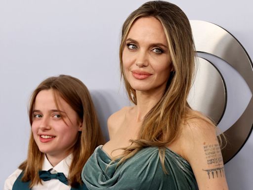 Angelina Jolie is joined by her daughter on the red carpet