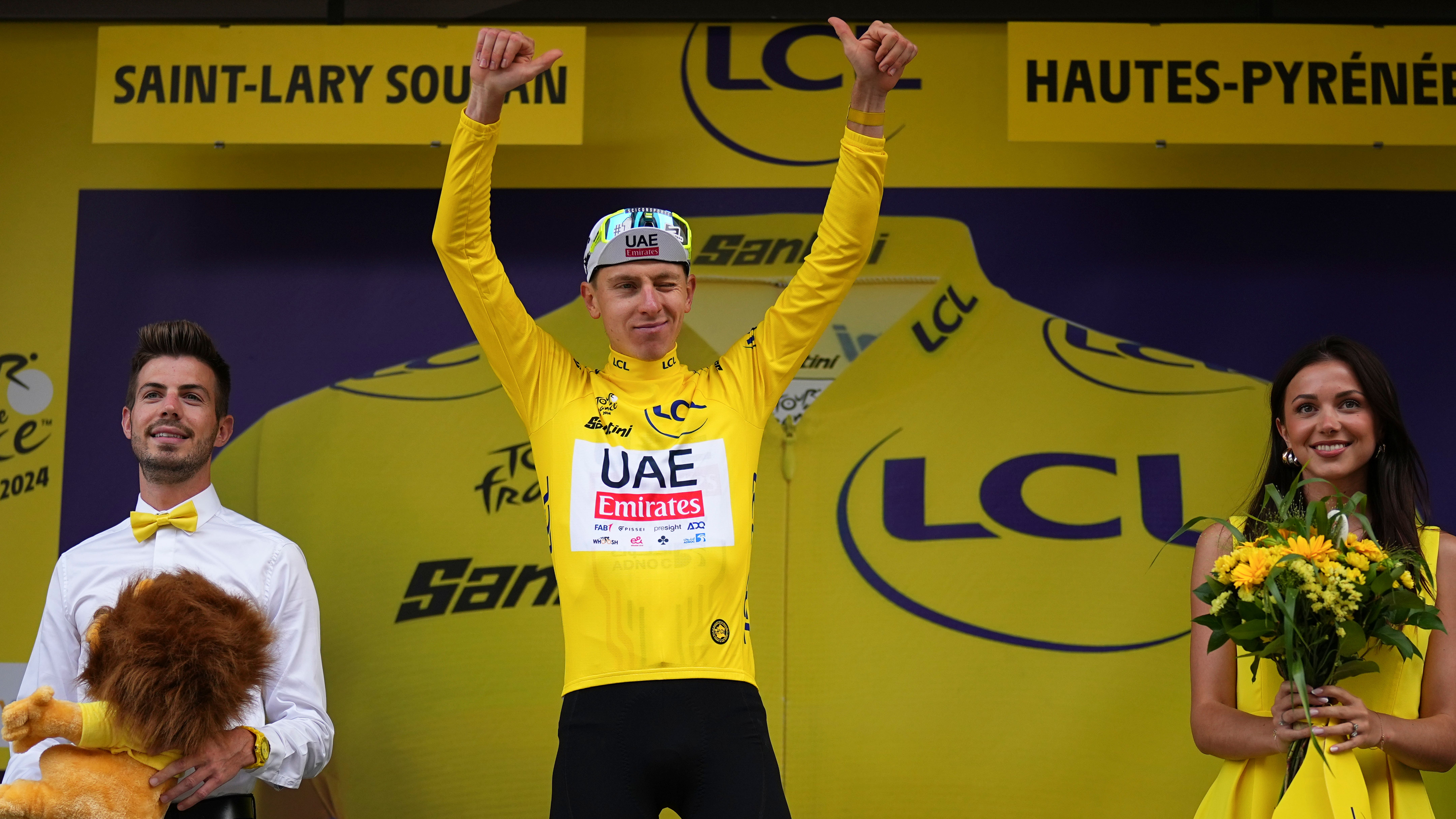 Tadej Pogacar wins stage 14 to take big step towards third Tour de France title
