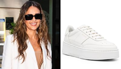 Jessica Alba Gets Casual Chic in Axel Arigato Platform Sneakers for ‘Trigger Warning’ Promo