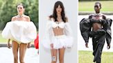 Jacquemus' latest show was inspired by Princess Diana's iconic fashion. Here are the wildest looks celebrities wore on and off the runway.