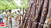 Kadapa police seize Rs.1.91 crore worth logs and vehicles | Vijayawada News - Times of India