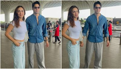 Kiara Advani and Sidharth Malhotra rock airport fashion as they walk hand in hand, fans say ‘couple goals’. Watch