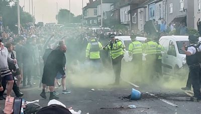 Panic as 'gardens and cars destroyed' after night of violence in Southport