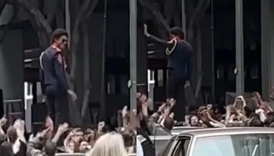 Fã flagra Jaafar Jackson como Michael Jackson durante gravação de filme em Los Angeles