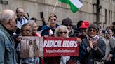 Protests against Israel's war in Gaza continue at Columbia University Tuesday.