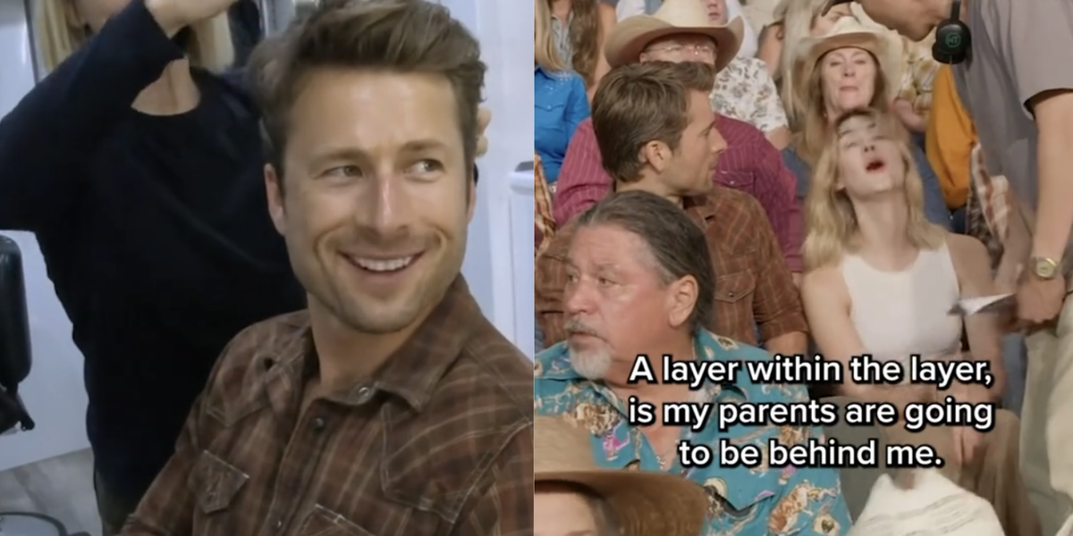 Glen Powell Reveals Cute BTS Video of His Parents' Cameo in Twisters