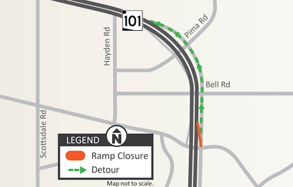 Frank Lloyd Wright Boulevard northbound on-ramp in Scottsdale to close for 60 days. What to know