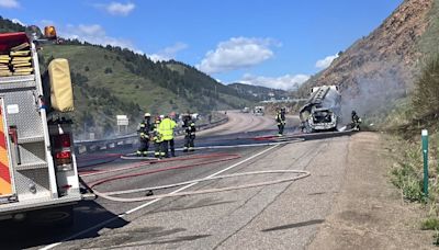 I-70 closed west of Denver Thursday for a deadly crash involving a tanker that caught fire