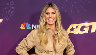 Fans Gush Over 'Breathtaking' Heidi Klum as She Rocks Busty Off-the-Shoulder Satin Dress in New Videos