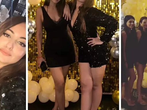 Sonakshi Sinha steals the show with a classic little black dress at her bachelorette party, before wedding with Zaheer Iqbal