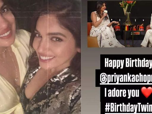 Priyanka Chopra Jonas and Bhumi Pednekar wish each other 'Birthday Twins' celebrating their special day | Hindi Movie News - Times of India