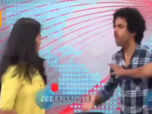 Viral Video: Telugu actress throws sandal at radio jockey on LIVE TV as debate over ‘ex-boyfriend’ heats up | Today News