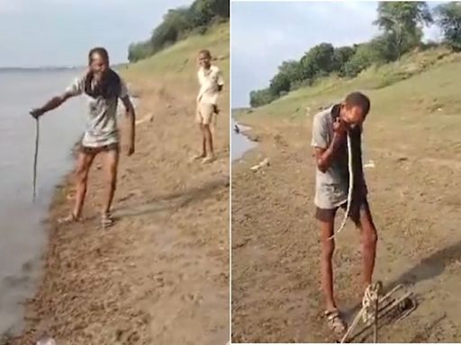 Disgusting! Dacoit Ganga Prasad Eats Live Snake After Coming Out Of Jail In UP's Fatehpur; VIDEO Viral