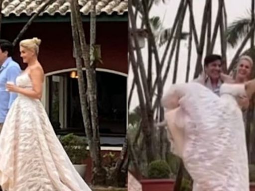 Ana Hickmann oficializa noivado com Edu Guedes e celebra casamento com vestido de 100 mil pérolas bordadas - Imirante.com