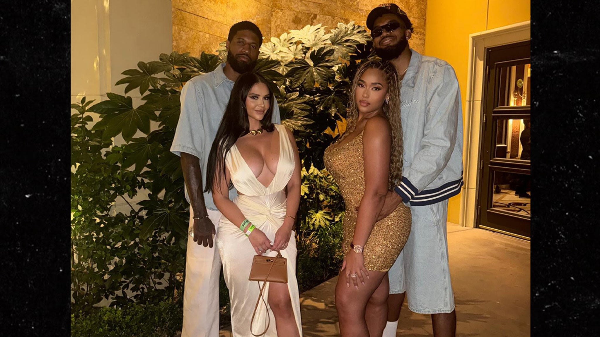 Jordyn Woods, Karl-Anthony Towns Party W/ Paul George, Wife In Las Vegas