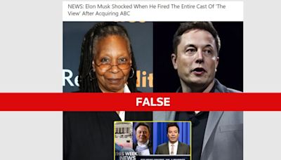 Fact Check: No evidence Elon Musk acquired ABC, fired ‘The View’ cast