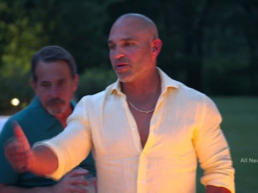 RHONJ: Joe Gorga tosses card from sister Teresa Giudice into fire pit