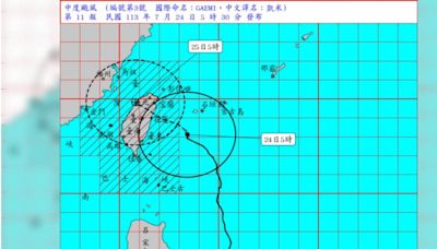 凱米颱風還在長大「直逼強颱」！今晨暴風圈觸陸 慎防強風豪雨成災