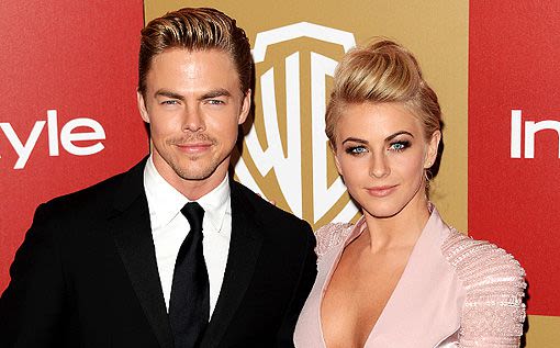 Julianne Hough says she and brother Derek Hough put aside differences amid his wife's health emergency