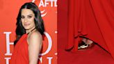 Lea Michele Goes Glam in Shiny Gianvito Rossi Shoes at Hope Rising Benefit 2024