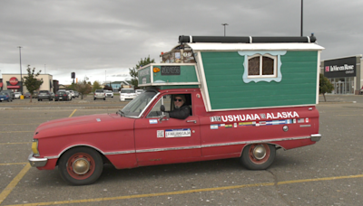 Husband and wife on road trip of a lifetime stop in Sask. for winter