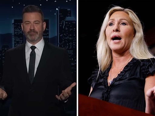 Jimmy Kimmel shames Marjorie Taylor Greene for claiming Biden tried to assassinate Trump: "Stupid and dangerous"