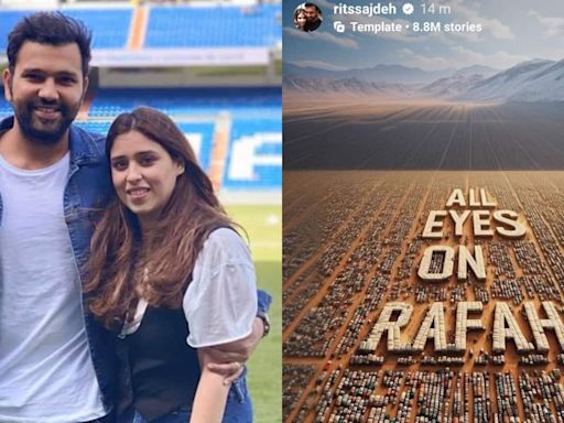 Rohit Sharma’s wife Ritika Sajdeh gets trolled for 'All Eyes On Rafa' Instagram story, deletes it later