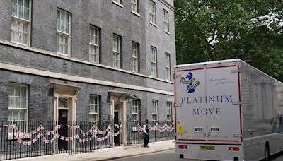 Rishi Sunak's Furniture Is Seen Being Removed From Downing Street As Labour Era Begins