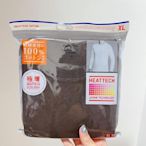 Uniqlo 極暖發熱衣 男生大人 9分袖 深棕 XL現貨 日本代購