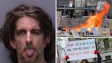 Max Azzarello who set himself on fire outside Trump trial stuck tongue out in mugshot, was ‘suicidal’ when arrested: records